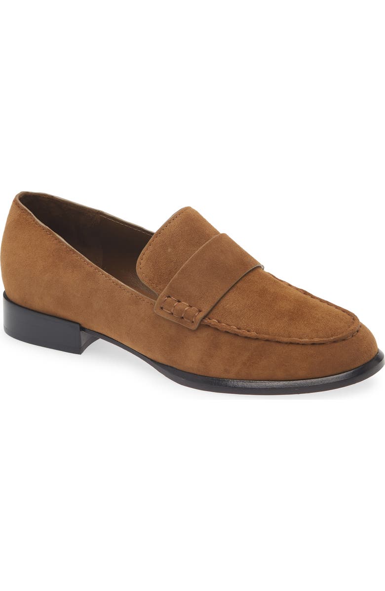 Vince Nelli Leather Loafer, Main, color, Elmwood