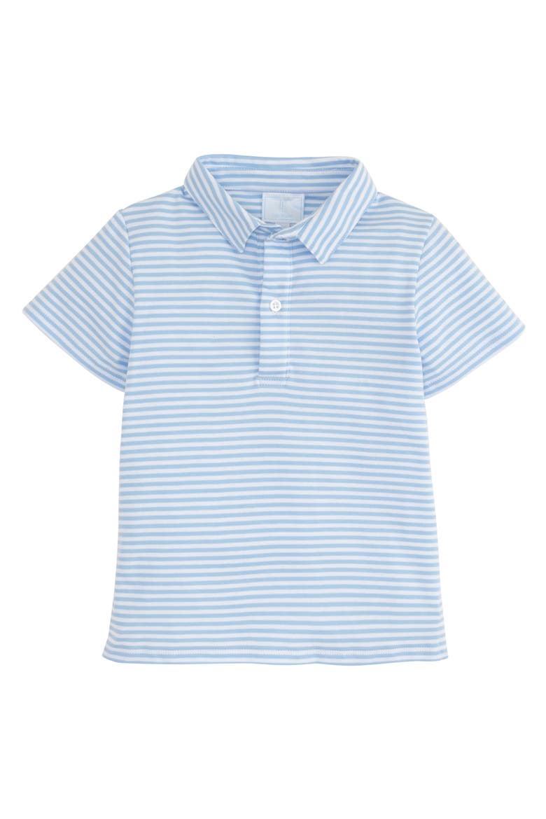 Kids' Short Sleeve Polo, Main, color, Light Blue Stripe