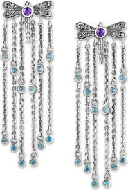 SAMUEL B. Dragonfly Chain Drop Earrings
