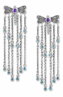 SAMUEL B. Dragonfly Chain Drop Earrings