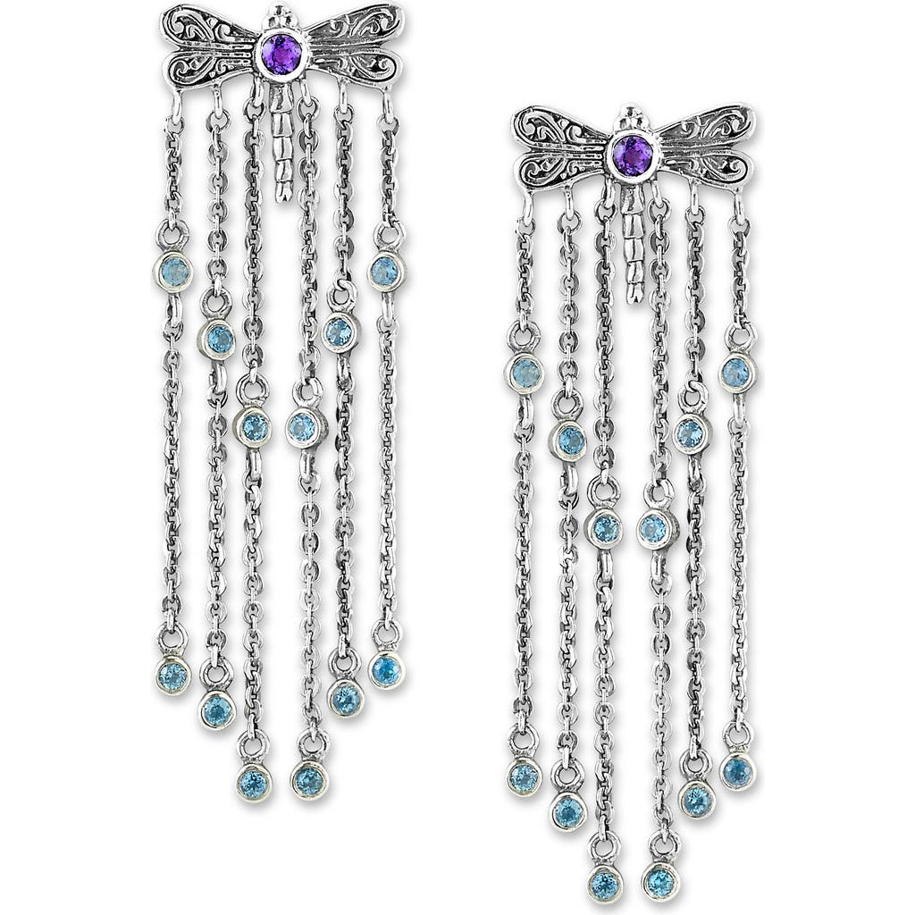 Samuel B. Dragonfly Chain Drop Earrings