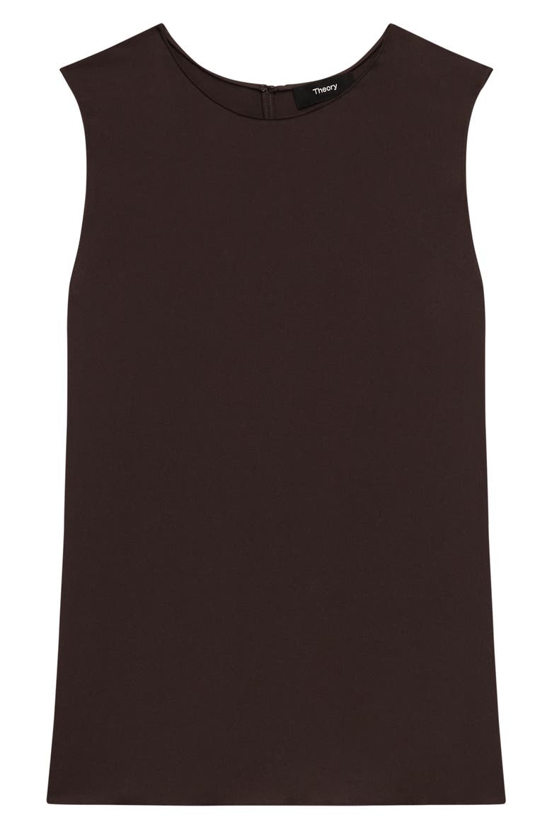 Sleeveless Silk Blouse, Alternate, color, HICKORY