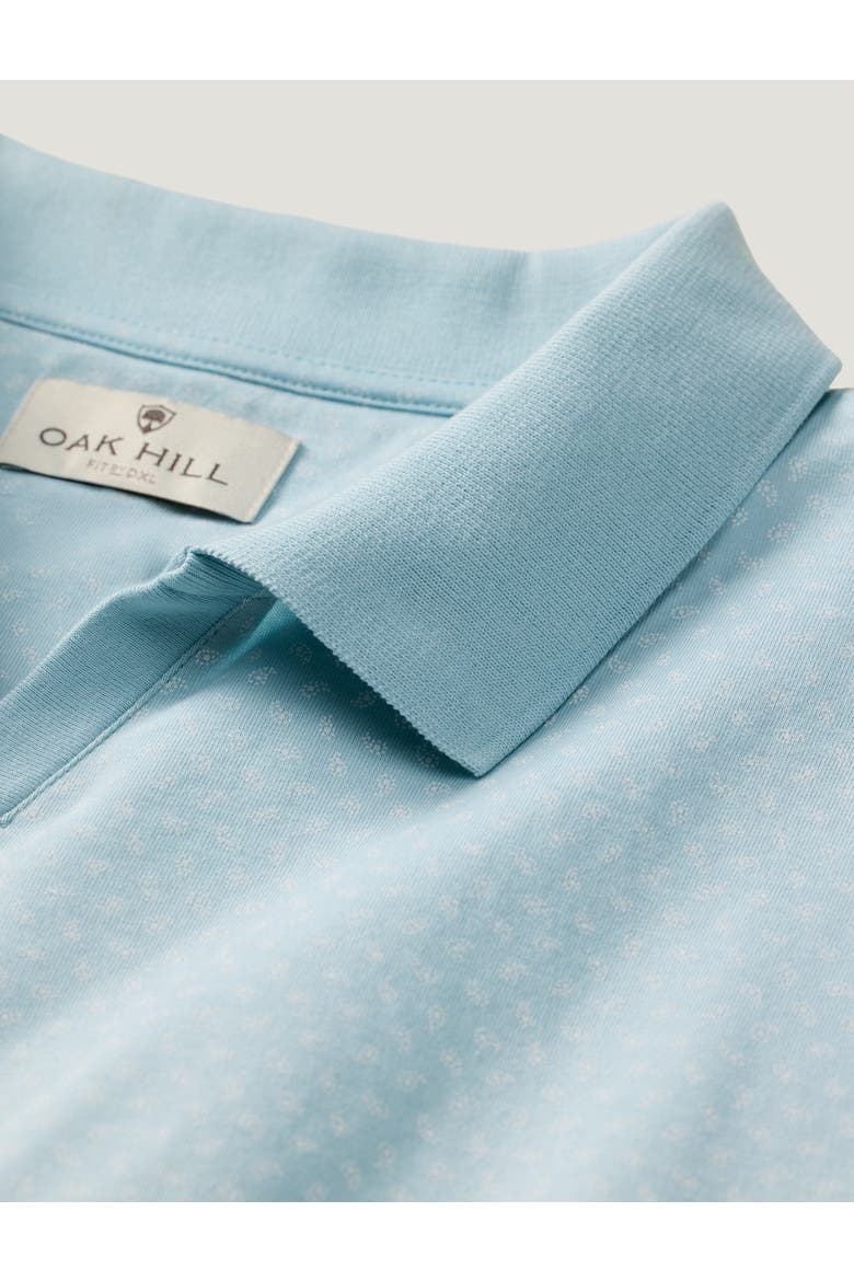 Big & Tall  Printed Notch-Collar Tech Polo Shirt, Alternate, color, WINTER SKY