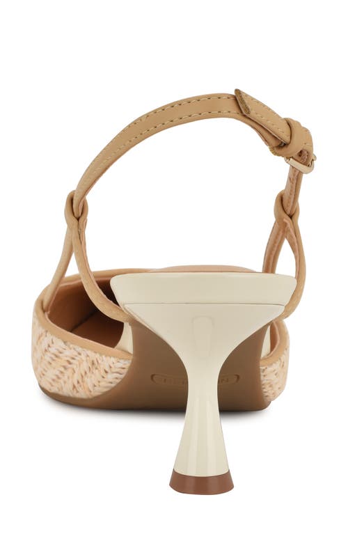 Nine West Rowen Slingback Pump In Cream/natural Woven
