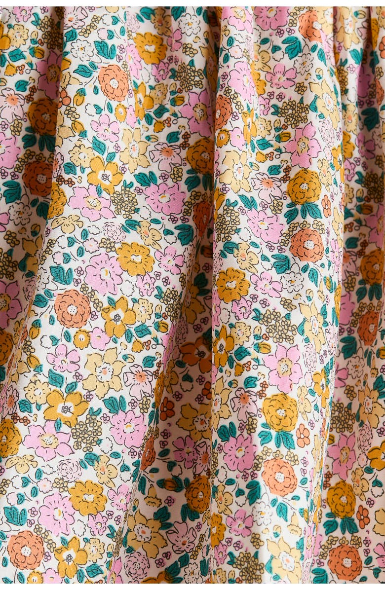 H&M Cotton Muslin Bodysuit Dress, Alternate, color, Yellow/Floral