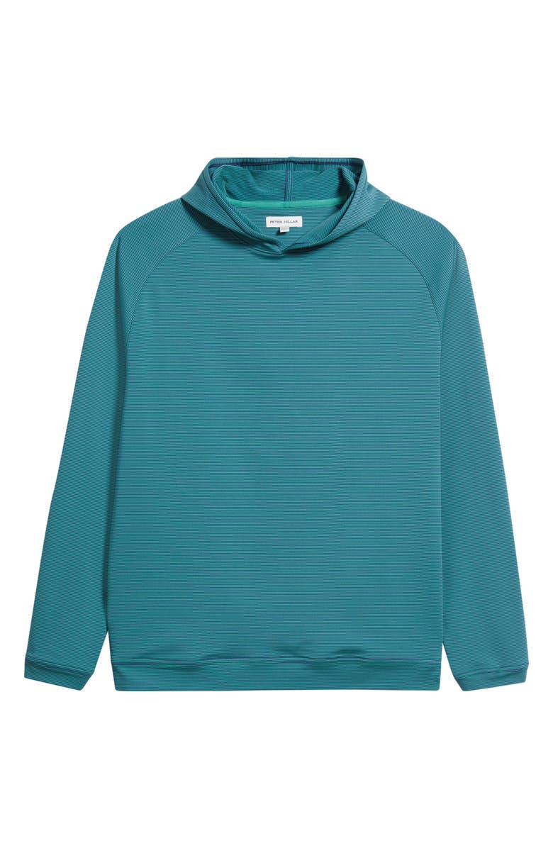 Peter Millar Pine Sugar Stripe Performance Hoodie, Alternate, color, Sport Navy