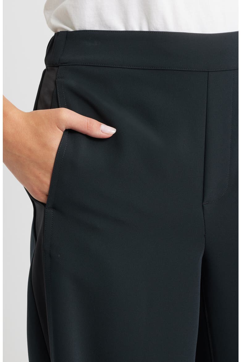 Melanie Crepe Wide Leg Pants, Alternate, color, BLACK