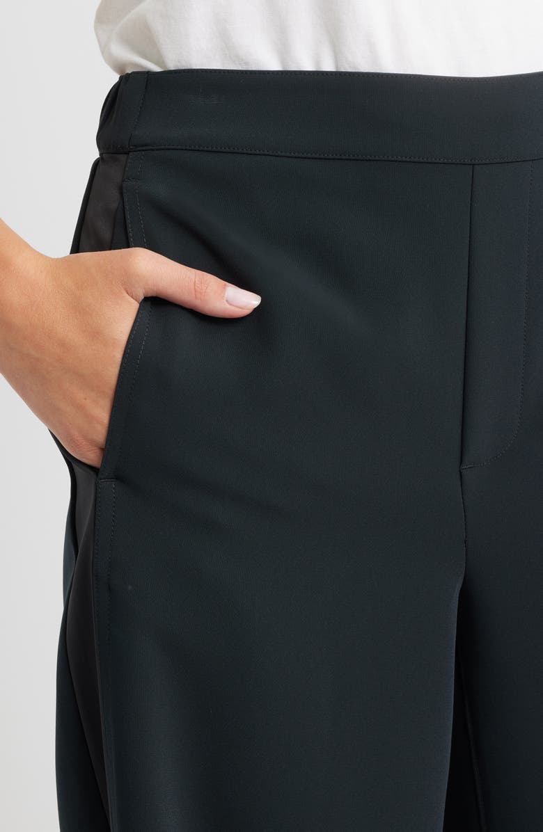 rag & bone Melanie Crepe Wide Leg Pants, Alternate, color, Black