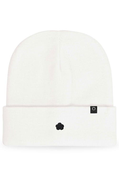 Dalix Lil Flower Beanie Cap In White