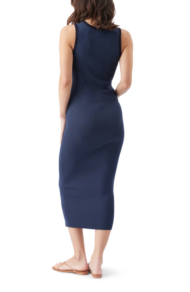 Ripe Maternity Noa Rib Knit Nursing Dress, Alternate, color, Indigo / Navy