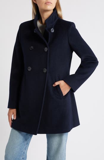 Sam Edelman Double Breast sold Coat with Pop Under Collar