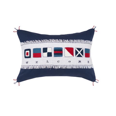 Nautical Flag Accent Pillow