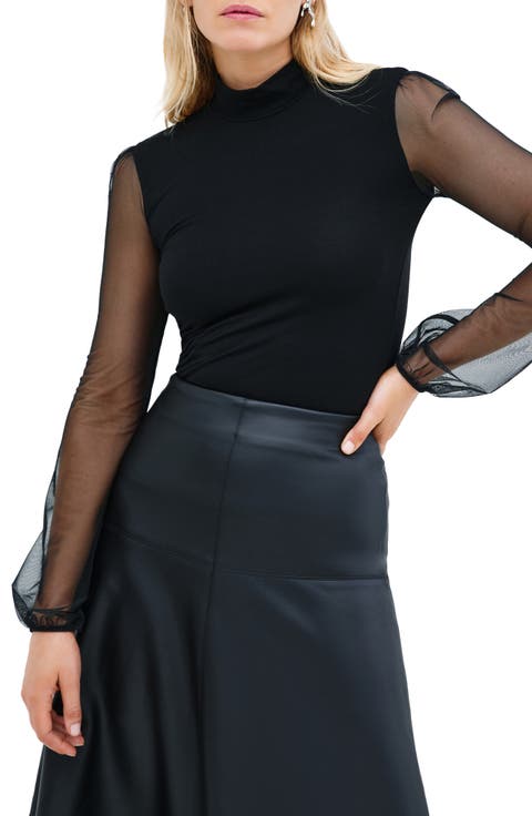Liv Mesh Sleeve Jersey Top