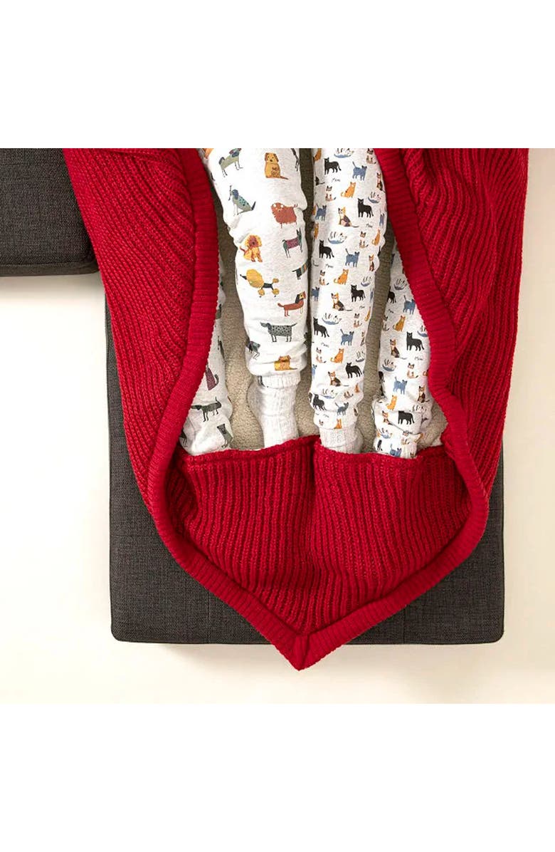 Uncommon Goods Snuggle Up Footsie Blanket Cherry-ish You Red, Alternate, color, Cherry Red