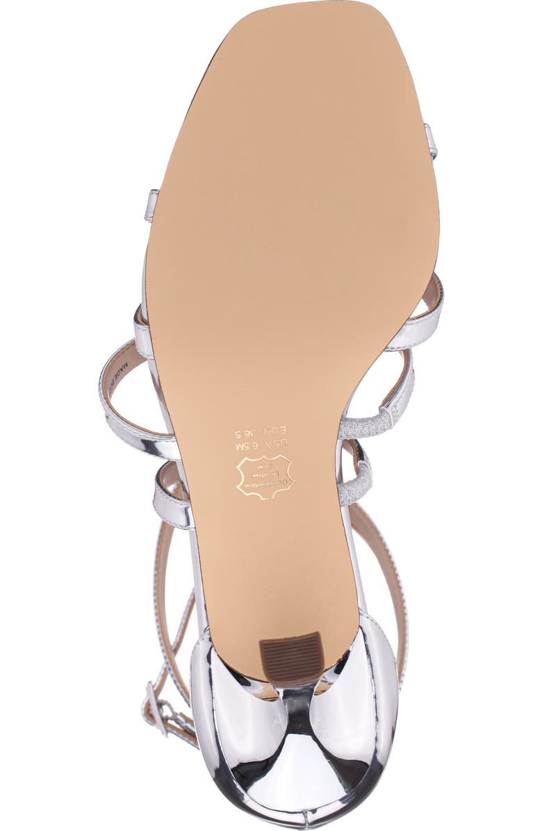 Nina Devyn Ankle Strap Sandal, Alternate, color, Silver