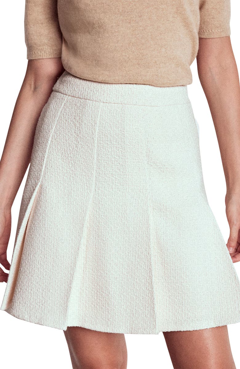 Boden Pleated Miniskirt, Alternate, color, White