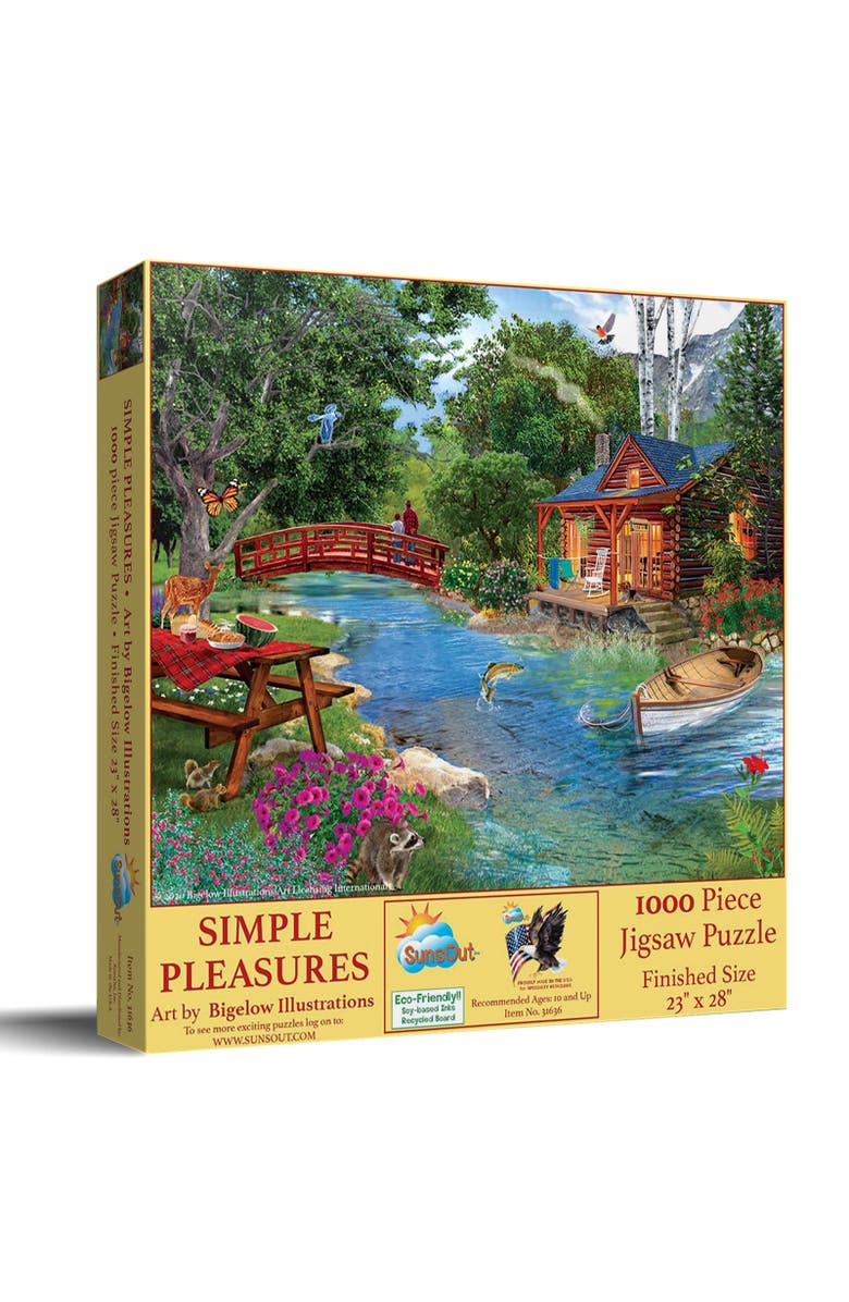 Sunsout Simple Pleasures 1000 piece Jigsaw Puzzle for Adults, Main, color, Multicolor