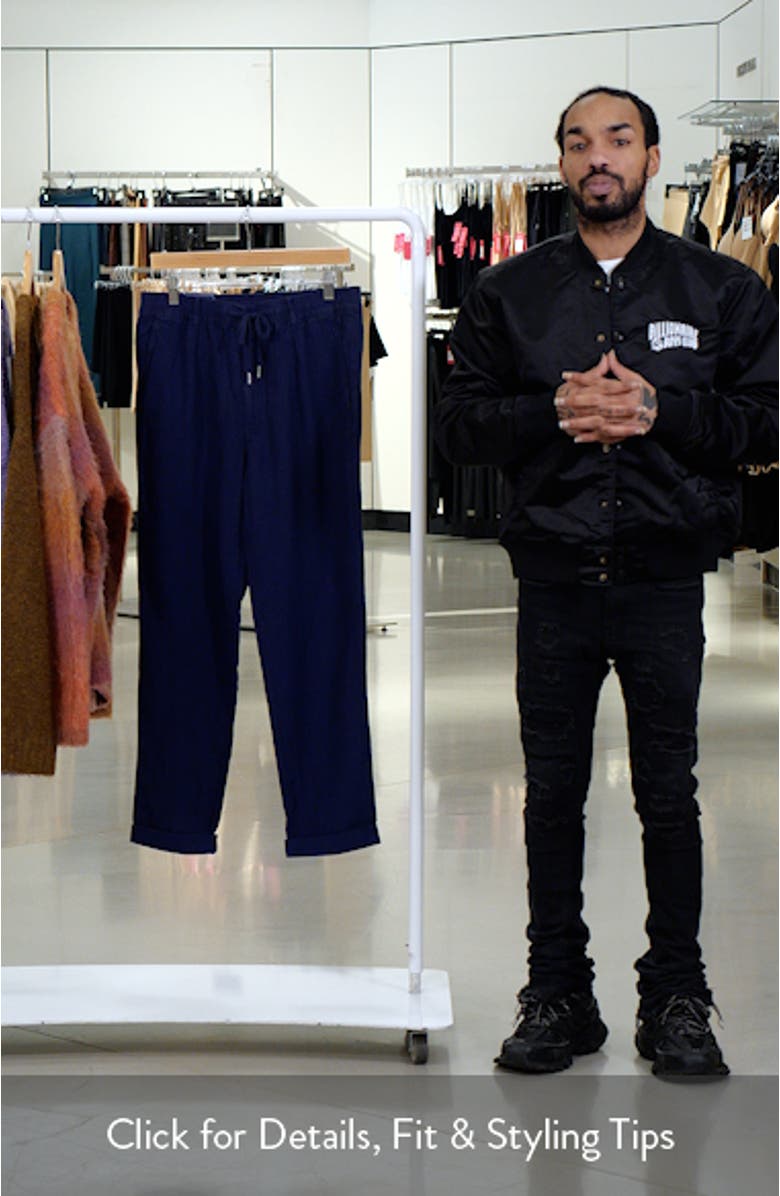 Slim Tapered Linen Pants, sales video thumbnail