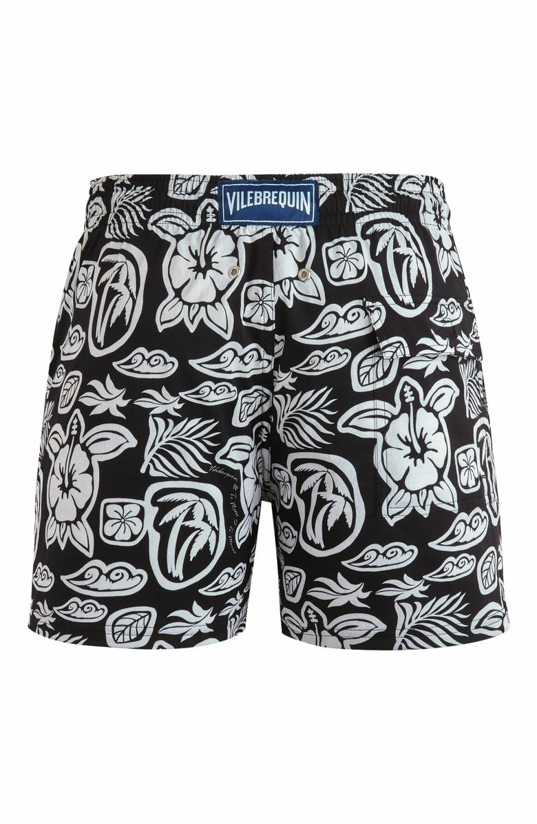 Vilebrequin Men's Tahiti Turtles Stretch Swim Trunks, Alternate, color, 