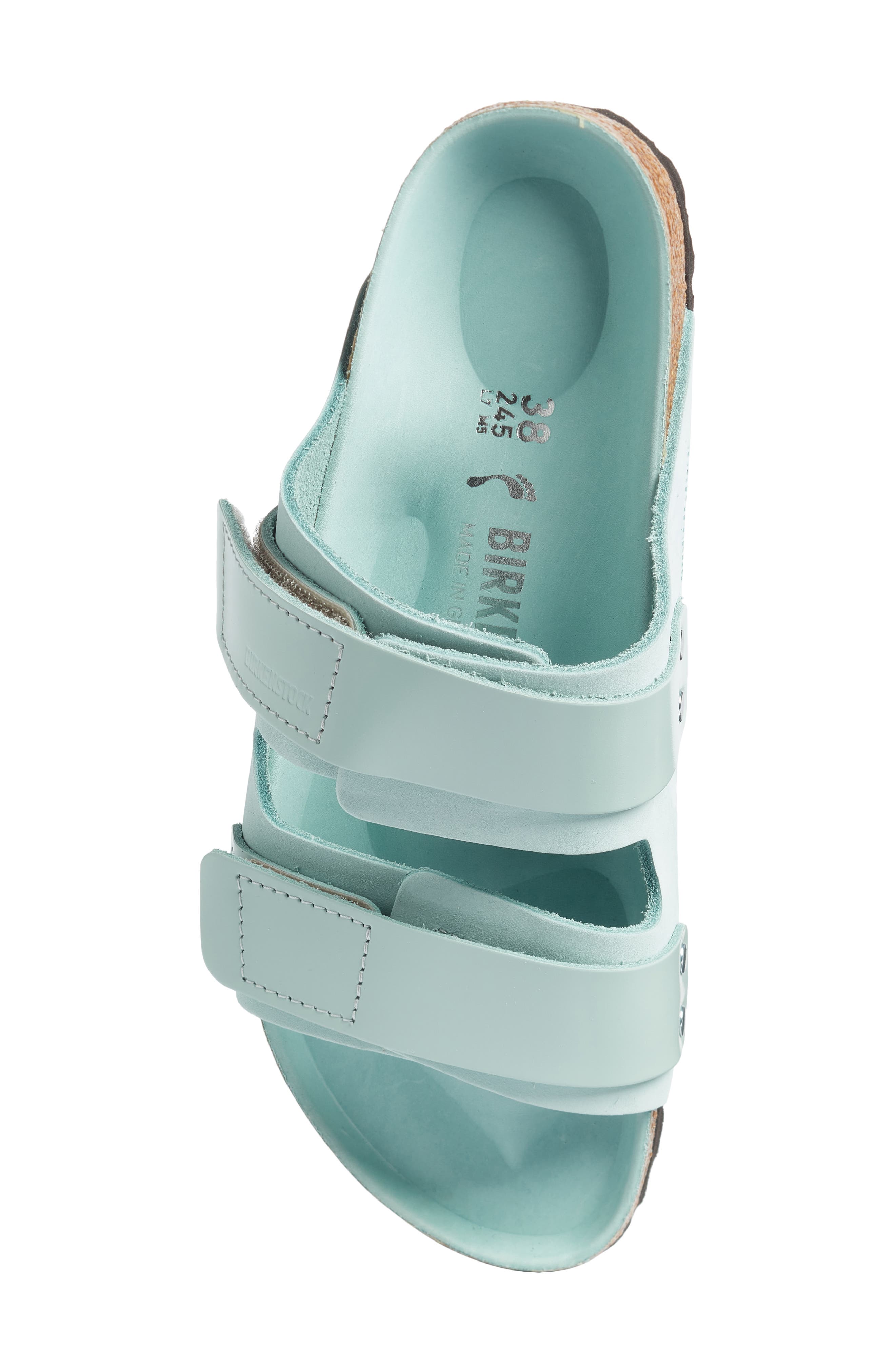 Birkenstock Uji Shine Slide Sandal, Alternate, color, Green