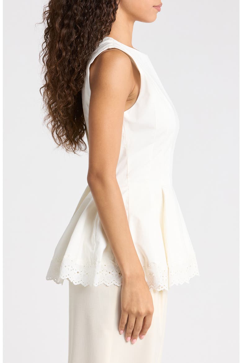 Marnie Stretch Cotton Top, Alternate, color, WHITE