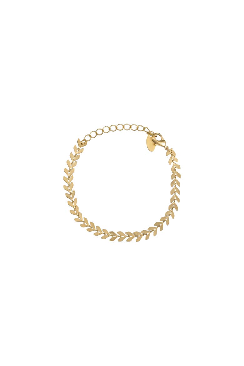 Elara Chevron Link Bracelet Dainty Trendy Statement, Alternate, color, Gold