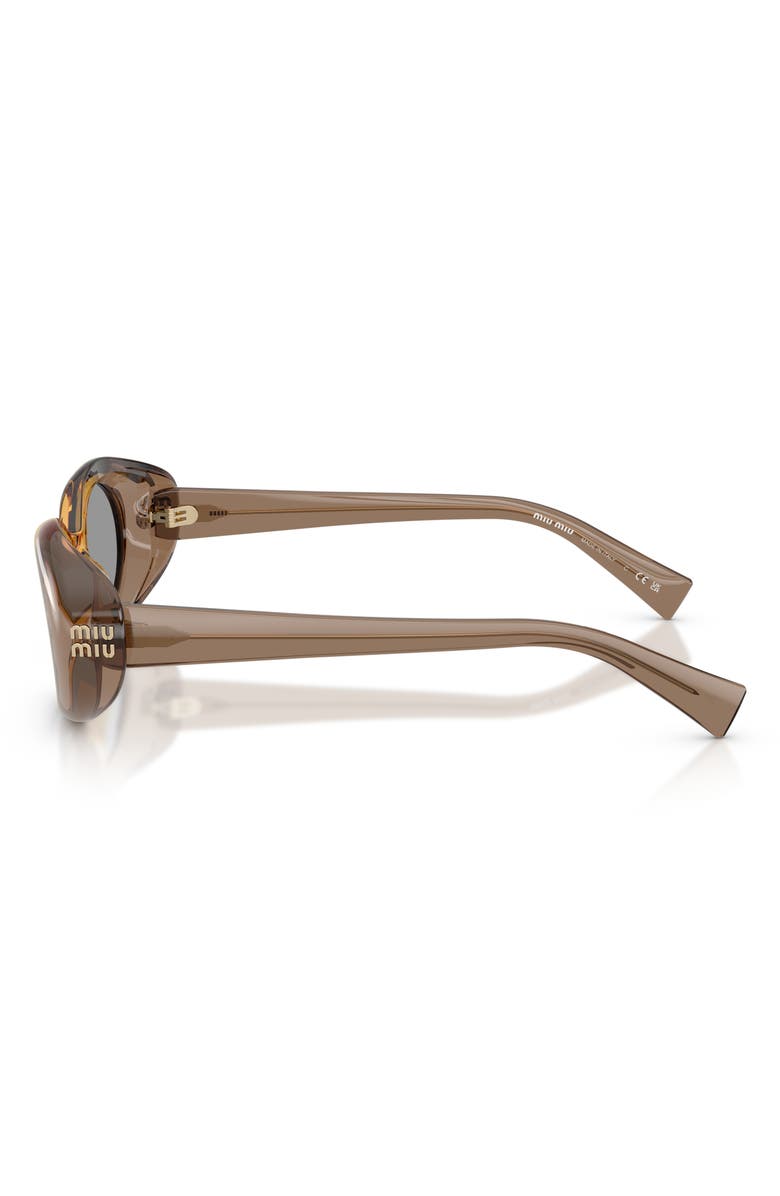 Miu Miu 52mm Oval Sunglasses, Alternate, color, Beige / Grey