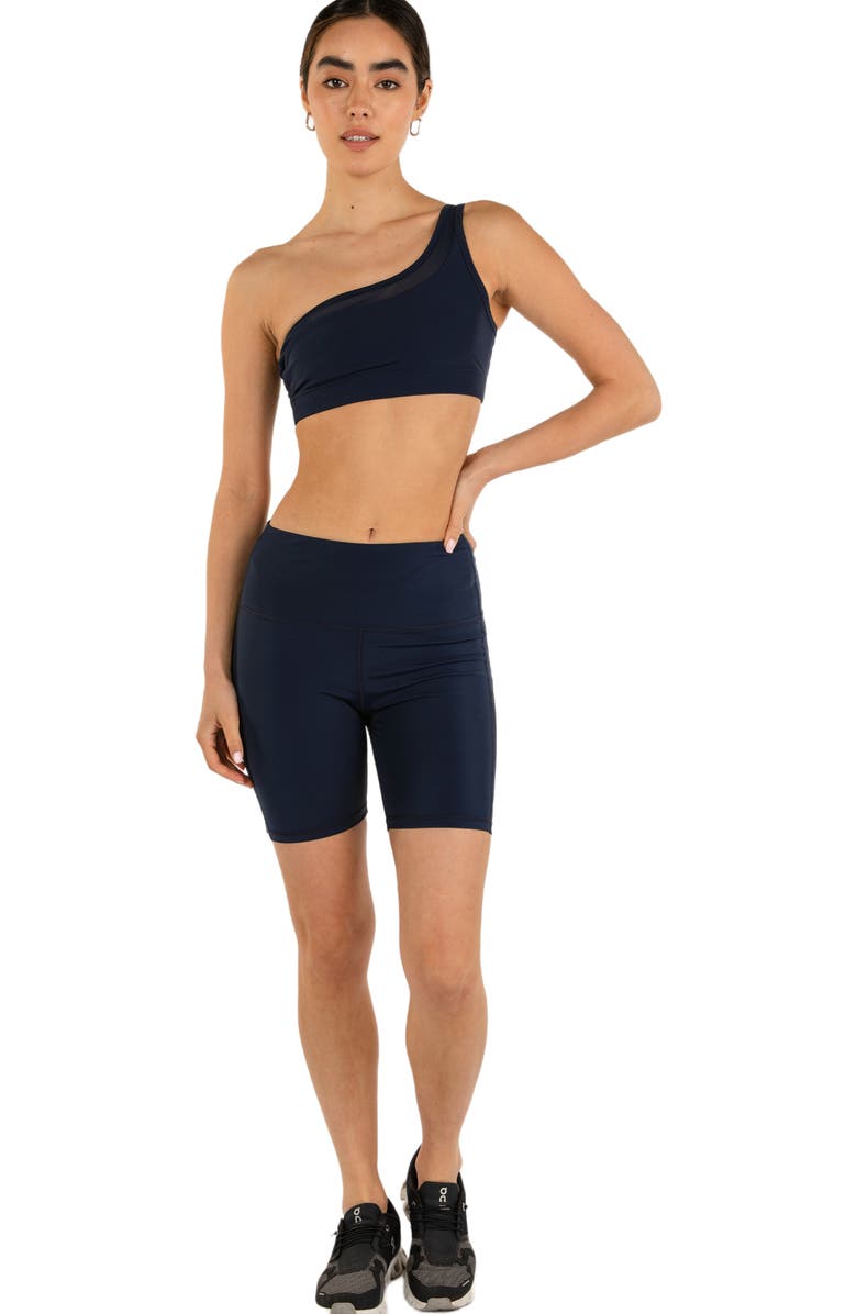 Rebody Active Incline Silkiflex High Waist Biker Short 6", Main, color, Cool Navy