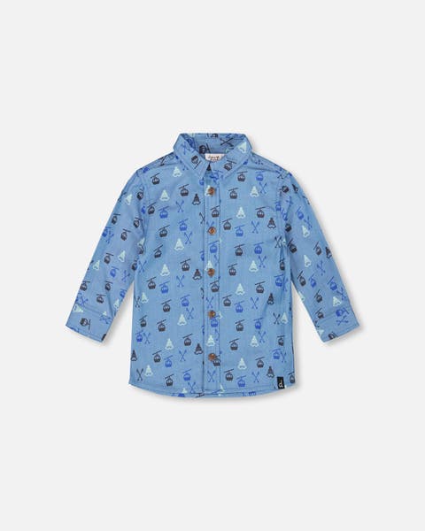 Long Sleeve Button Front Chambray Shirt (Baby)