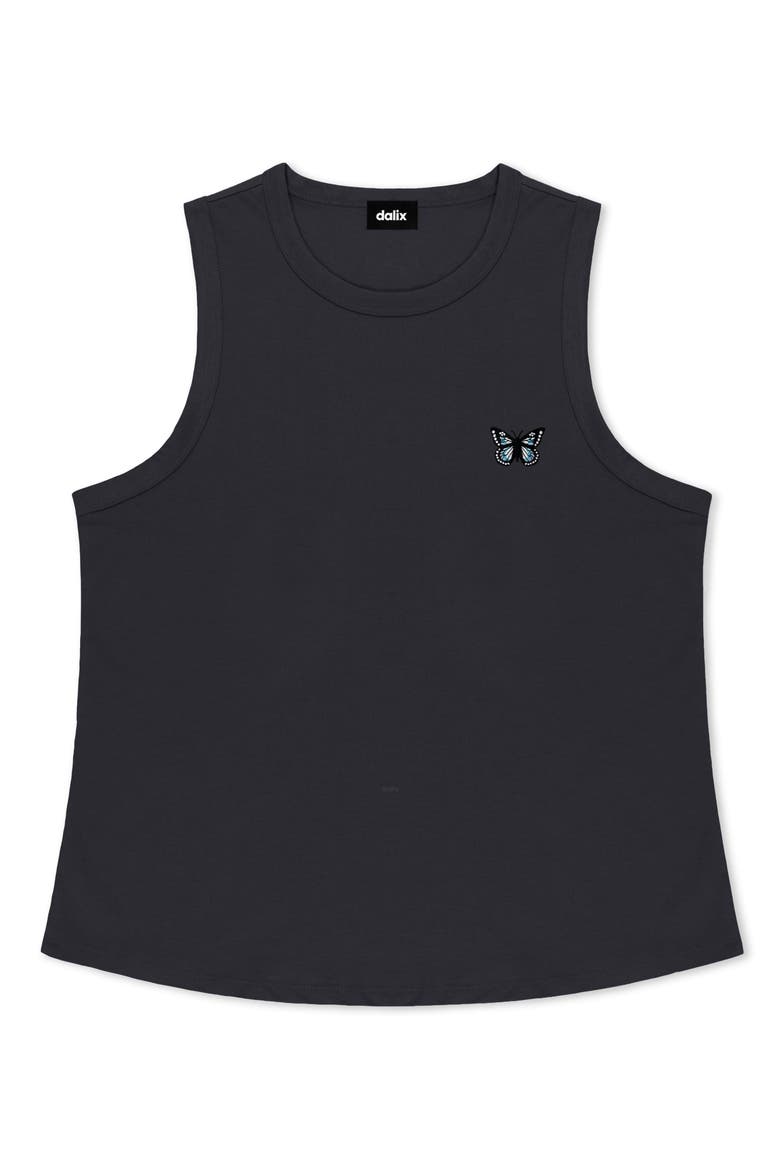 Butterfly Cotton Jersey Tank, Main, color, Ink Blue