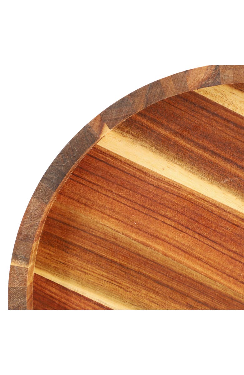 Megachef 13 Inch Acacia Wood Lazy Susan Tray, Alternate, color, Acacia