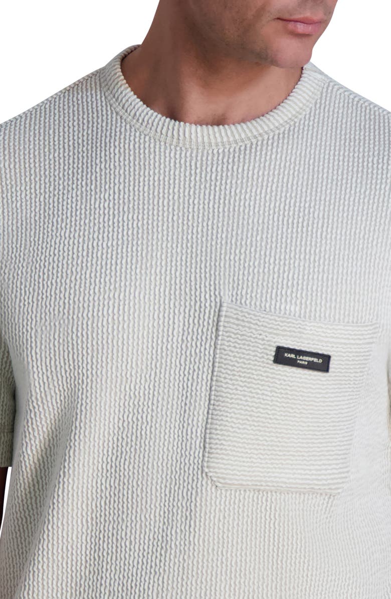 KARL LAGERFELD PARIS Oversize Texture T-Shirt, Alternate, color, Natural