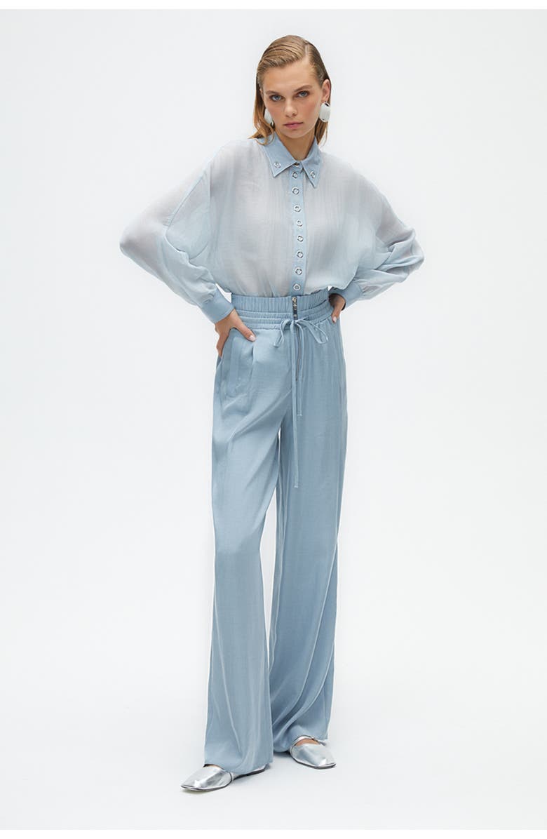 Nocturne Metal Ring Detailed Shirt, Alternate, color, 