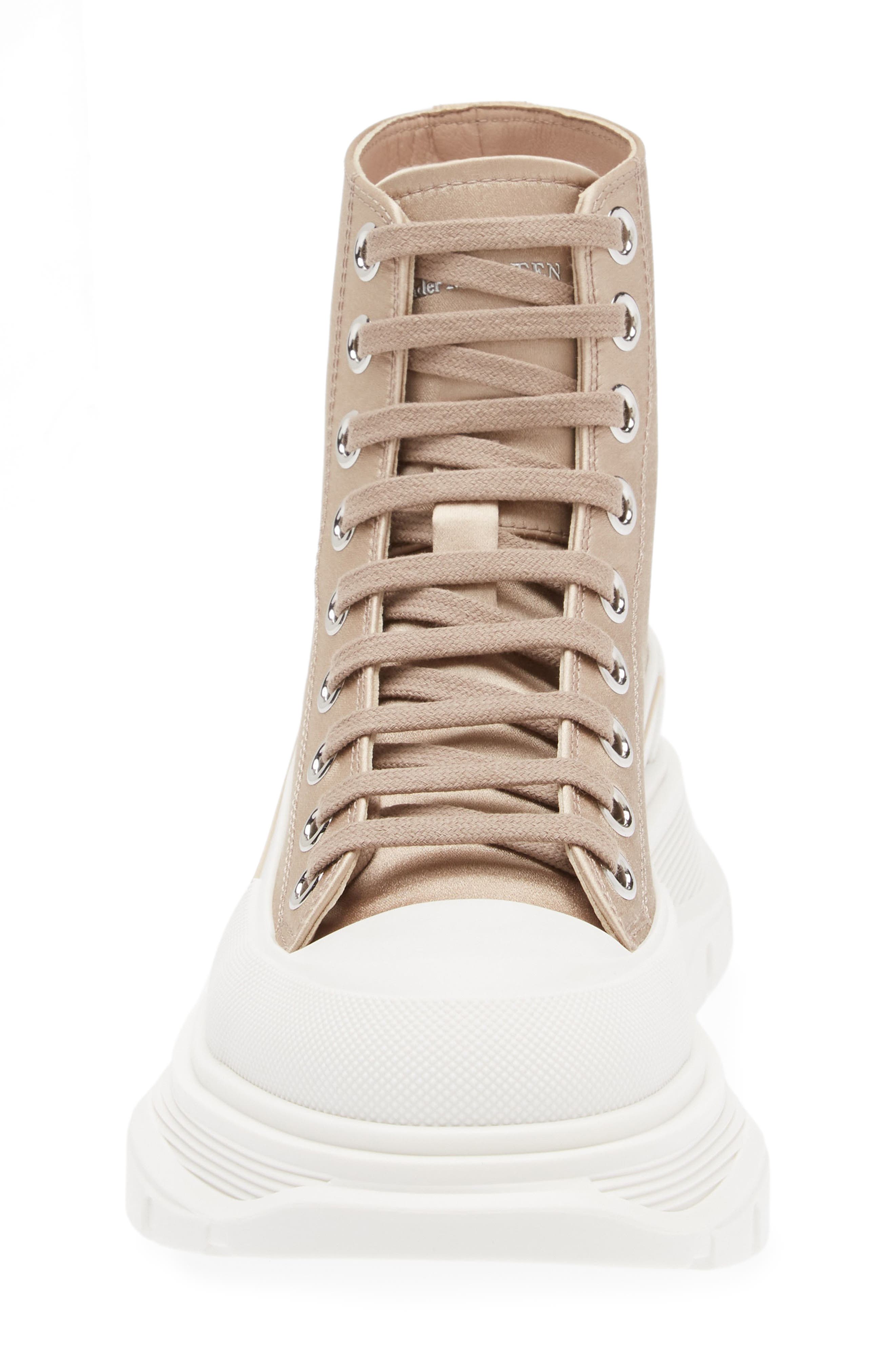 McQueen Tread Slick Satin High Top Sneaker, Alternate, color, 