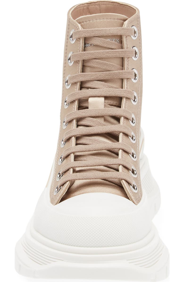 McQueen Tread Slick Satin High Top Sneaker, Alternate, color,