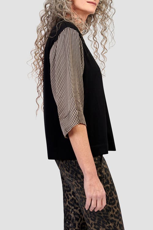 ALEMBIKA ALEMBIKA SERENE PRINT MIXED MEDIA TEE