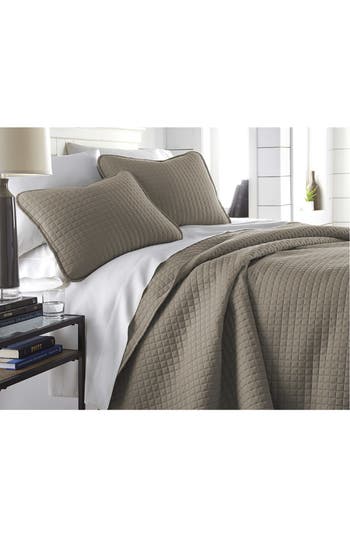 Southshore Fine Linens Vilano Springs Oversized Quilt Set In Dark Taupe