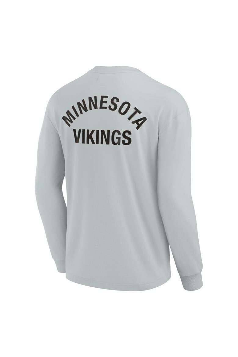 Unisex Fanatics Signature Gray Minnesota Vikings Elements Super Soft Long Sleeve T-Shirt, Alternate, color, Gray