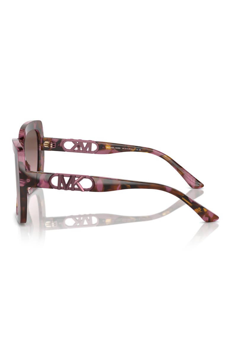Nice 57mm Gradient Square Sunglasses, Alternate, color, PURPLE TORTOISE