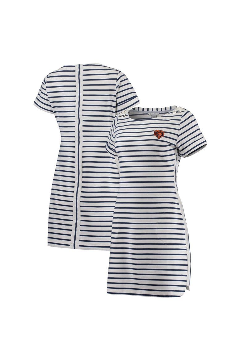 Women's Tommy Bahama White Chicago Bears Tri-Blend Jovanna Striped Dress, Main, color, White