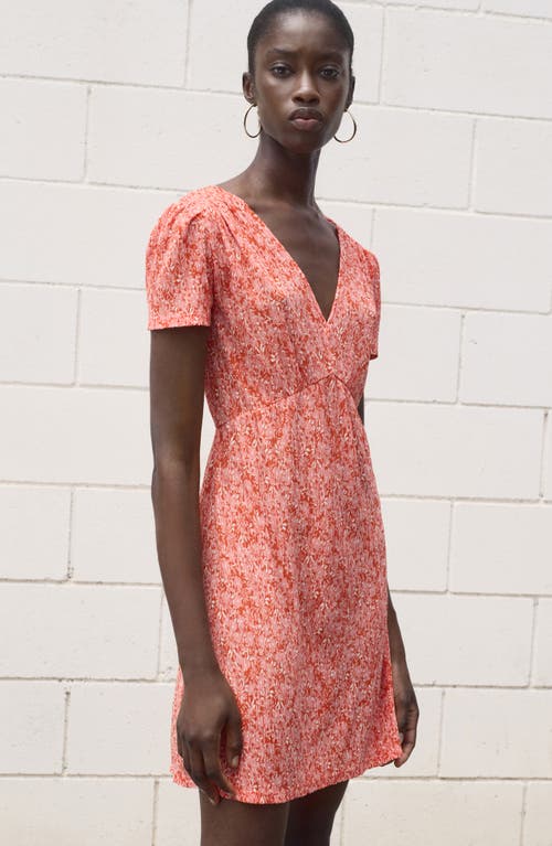 Mango Floral Print Maternity Minidress In Pink