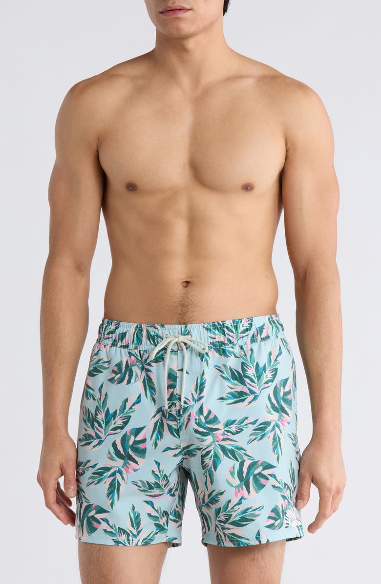 RVCA Resort Swim Trunks, Main, color, Green Multi