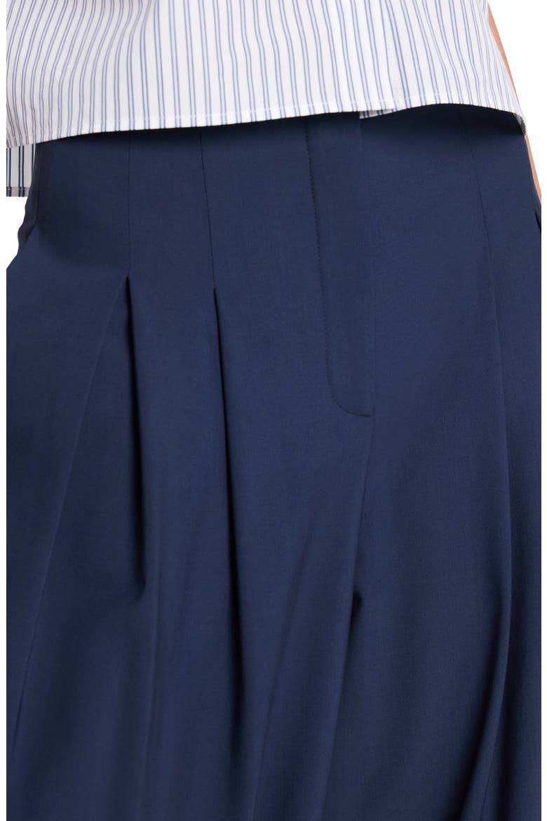 Drew Pleated Wide Leg Cashmere Pants, Alternate, color, BLUEBERRY