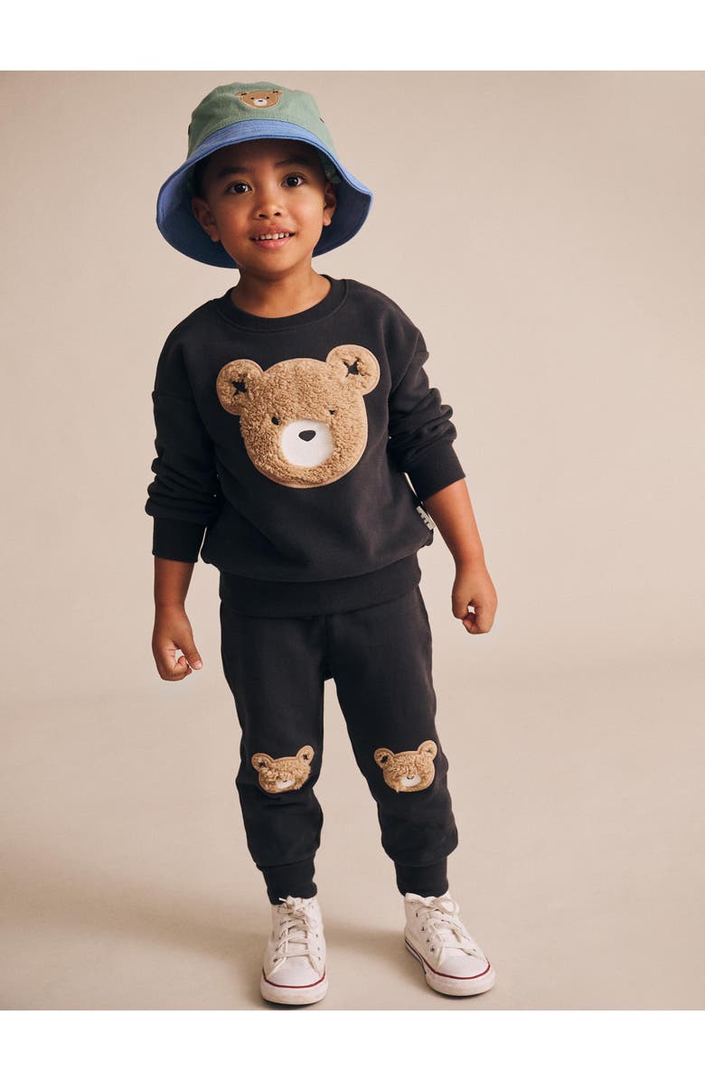Huxbaby Furry Huxbear Longsleeve Top, Alternate, color, Soft Black