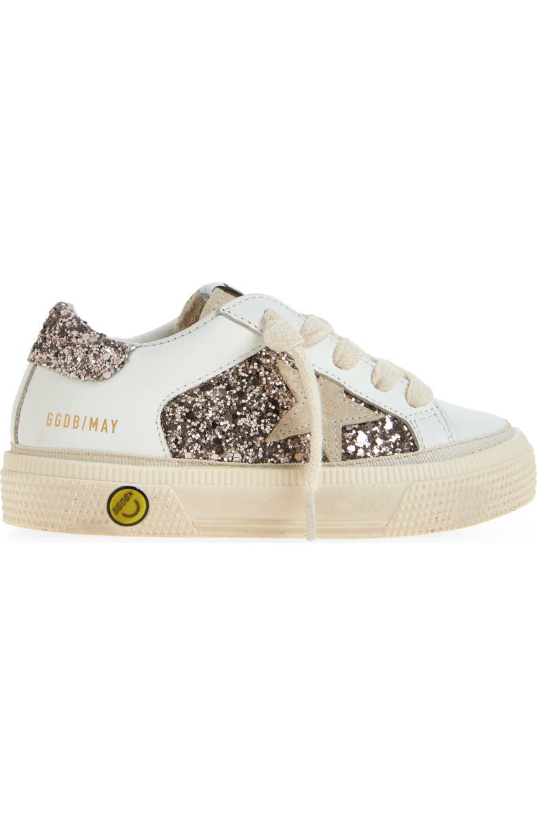 Golden Goose Kids' May Sneaker, Alternate, color, White/ Cinder/ Seed Pearl