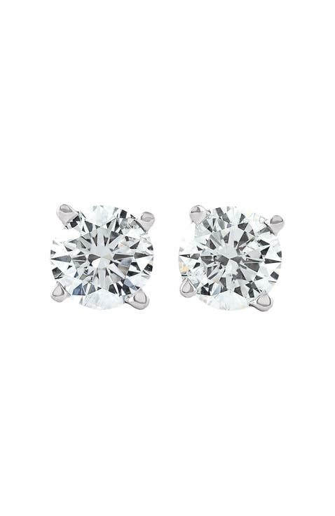 3/4 Ct Diamond Screw Back Studs 14k Gold Lab Grown Eco Friendly