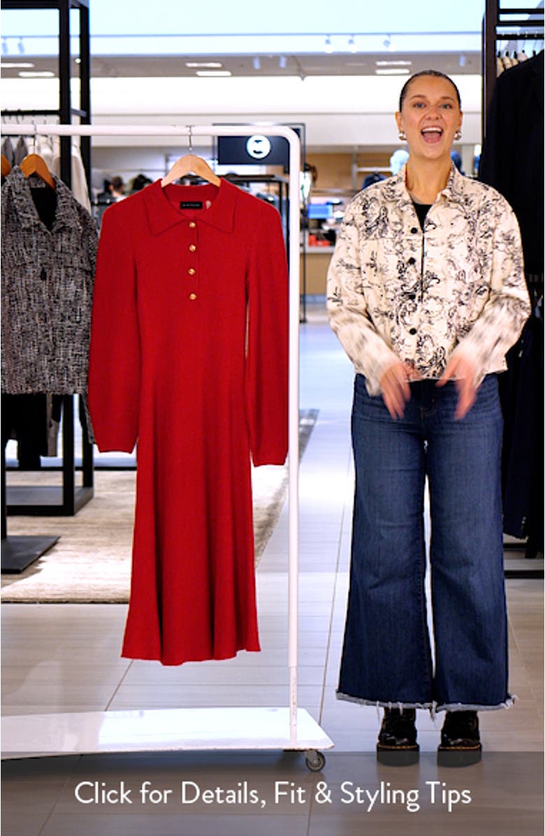 The Shawna Long Sleeve Cashmere Dress, sales video thumbnail