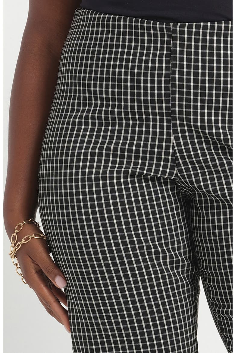 Bobbie Grid Ankle Pants, Alternate, color, BLACK/ MILK