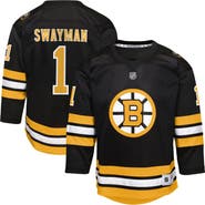 Outerstuff Youth Outerstuff Jeremy Swayman Black Boston Bruins Home Replica Jersey
