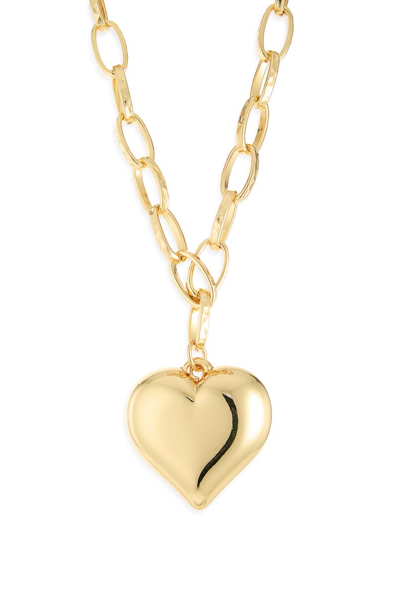 Heart Pendant Chain Necklace, Main, color, GOLD